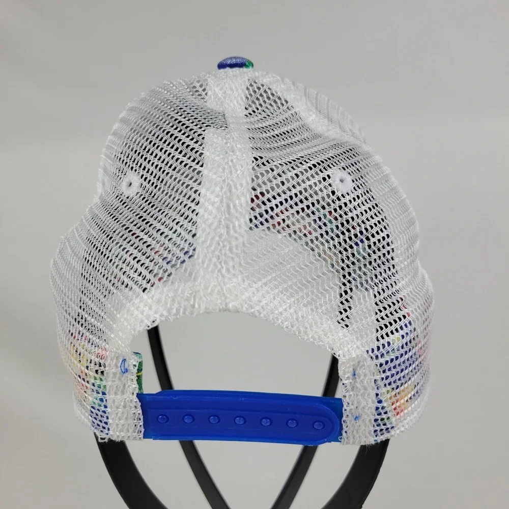 Bunker‎ KCMO Athletic Snapback Trucker Hat Blue Hawaiian Tropical OSFA READ